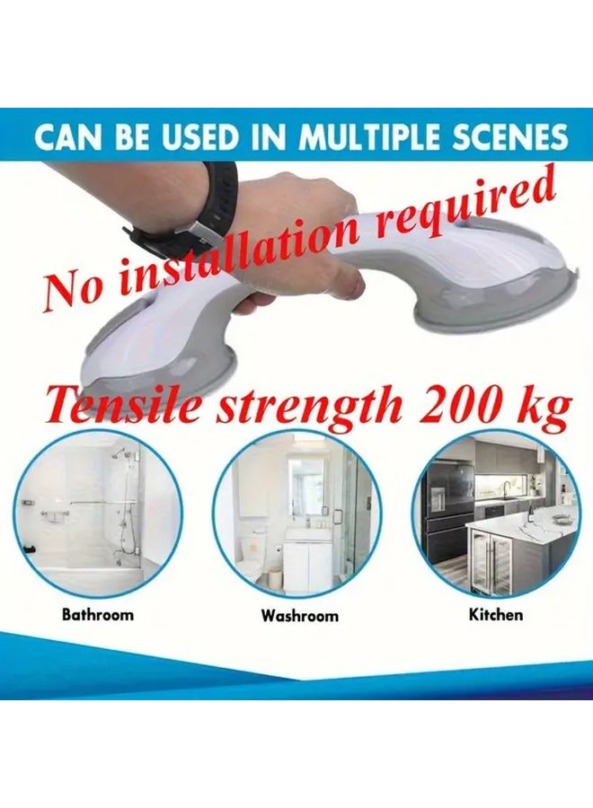 Black Suction Cup Shower Handle Anti Slip Bath Safety Bar For Elderly No Installation Needed - Image 3
