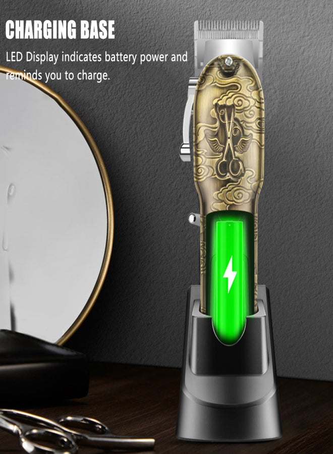 Rechargeable Hair Trimmer with LED Display Multi-functional Cordless Hair Clipper With 12 Guided Combs - Image 2
