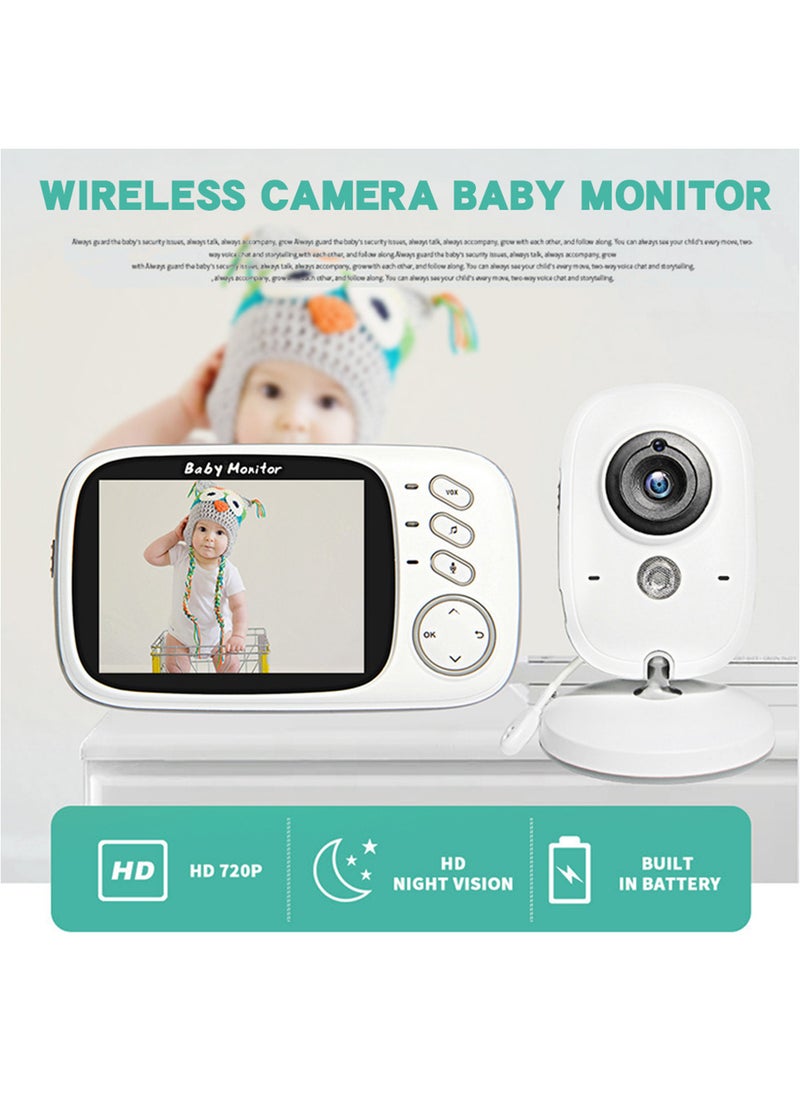 Sharpdo 3.2 Inch Digital Wireless Baby Monitor, Two-Way Intercom, Temperature Display, Music Player, Baby Care Device 320 x 240pxl  - Image 2