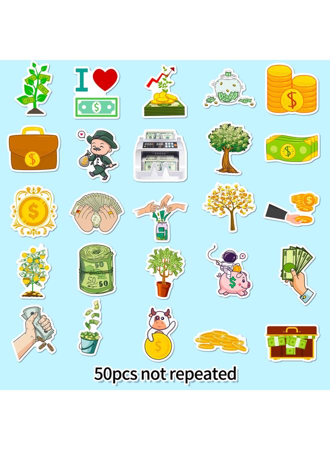 Bluejw Selling 50 Fortune Gold Coins Children's Fun Stickers Luggage Cup Notebook Award Stickers - Image 5
