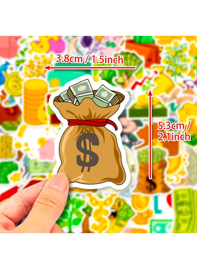 Bluejw Selling 50 Fortune Gold Coins Children's Fun Stickers Luggage Cup Notebook Award Stickers - Image 3