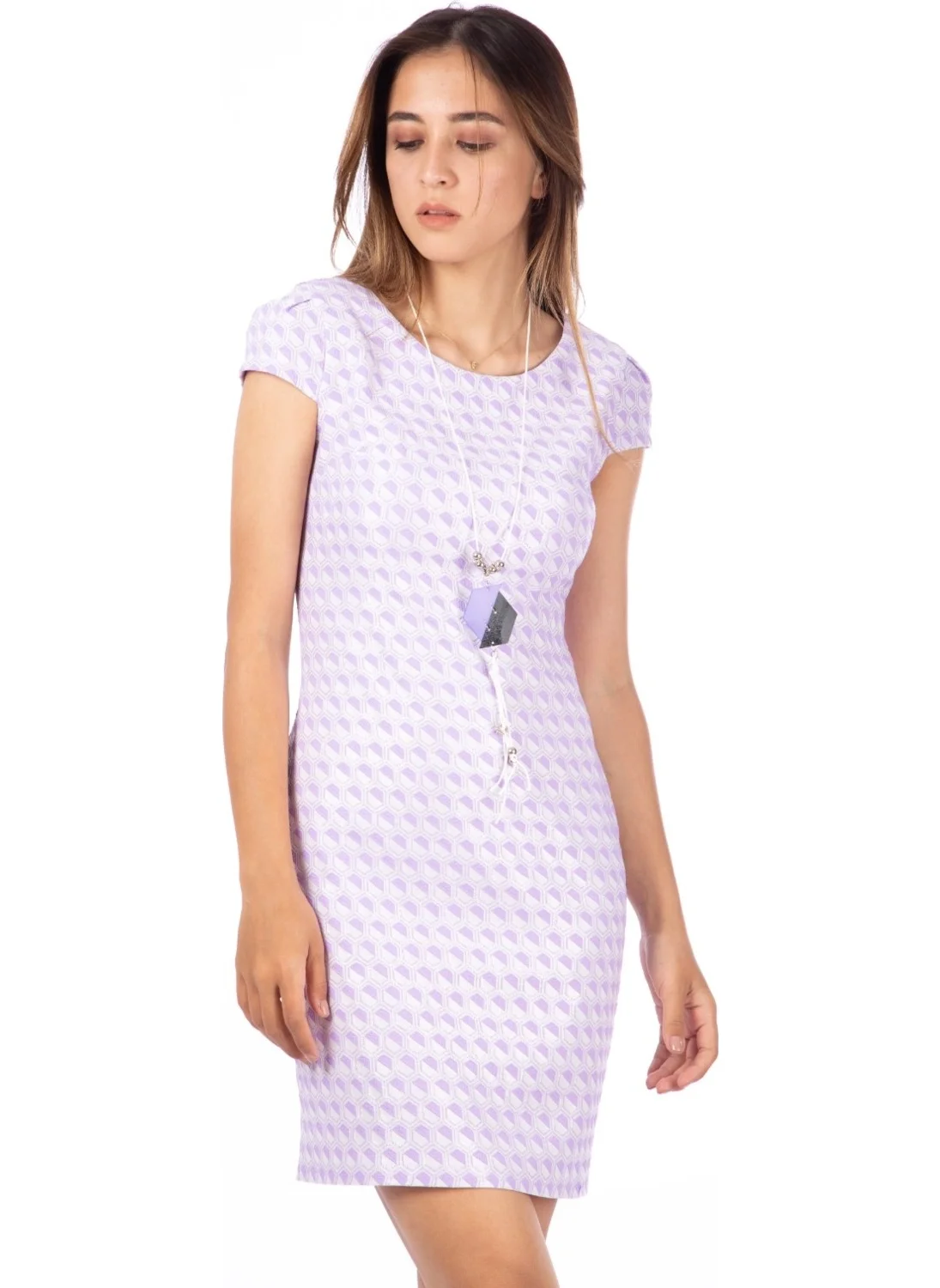 Modatalika Geometric Print Dress