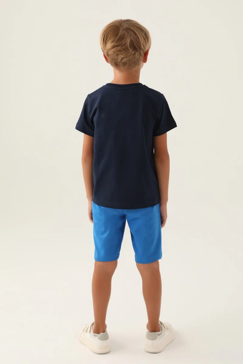 U.S. Polo Assn. Licensed With Emblem Navy Blue Boys Bermuda Set
