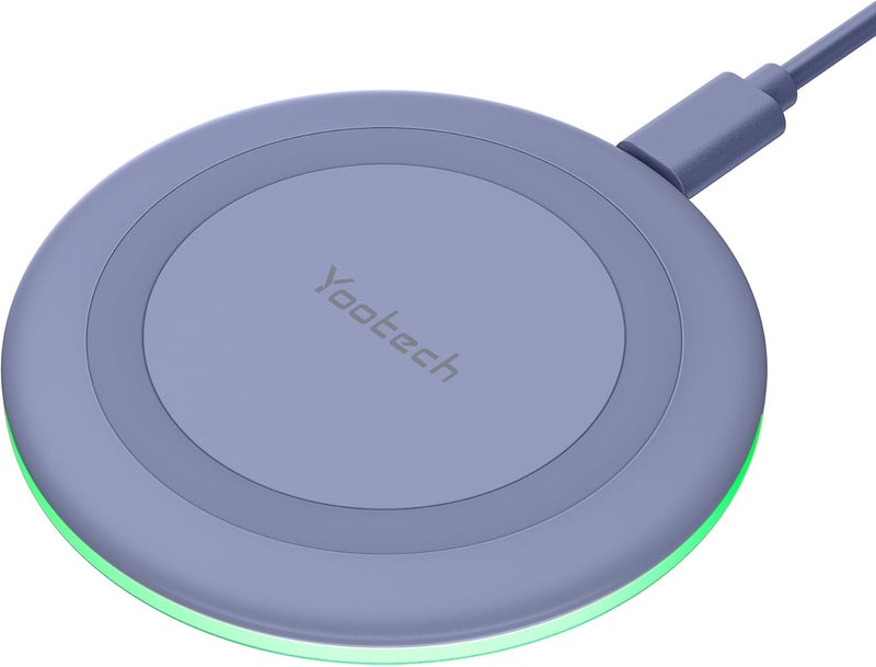 Yootech Wireless Charger,10W Max Wireless Charging Pad Compatible with iPhone 17/17 Pro/17 Pro Max/Air/16/15/14/13/SE 2022/12/11,Samsung Galaxy S25/S24/S23,for AirPods Pro 3(No AC Adapter) - Image 1