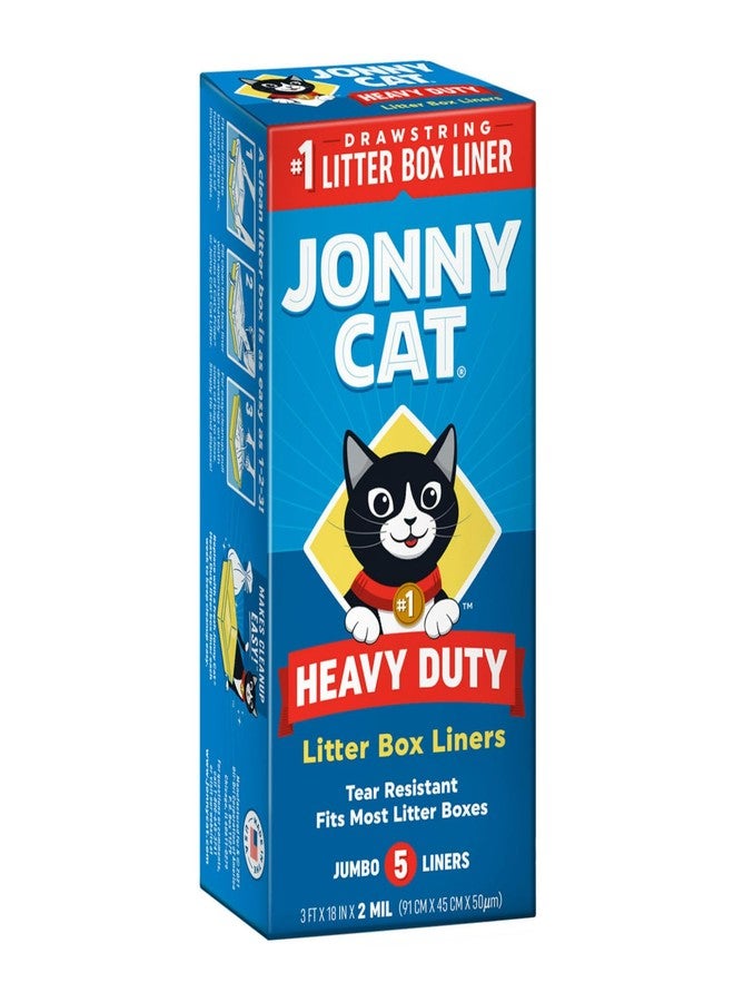 JONNY CAT Litter Box Liners, Heavy Duty Drawstring Liners, Pack of 4 Boxes, 5 Liners per Box, 3 FT X 18 IN, Tear Resistant - Image 2