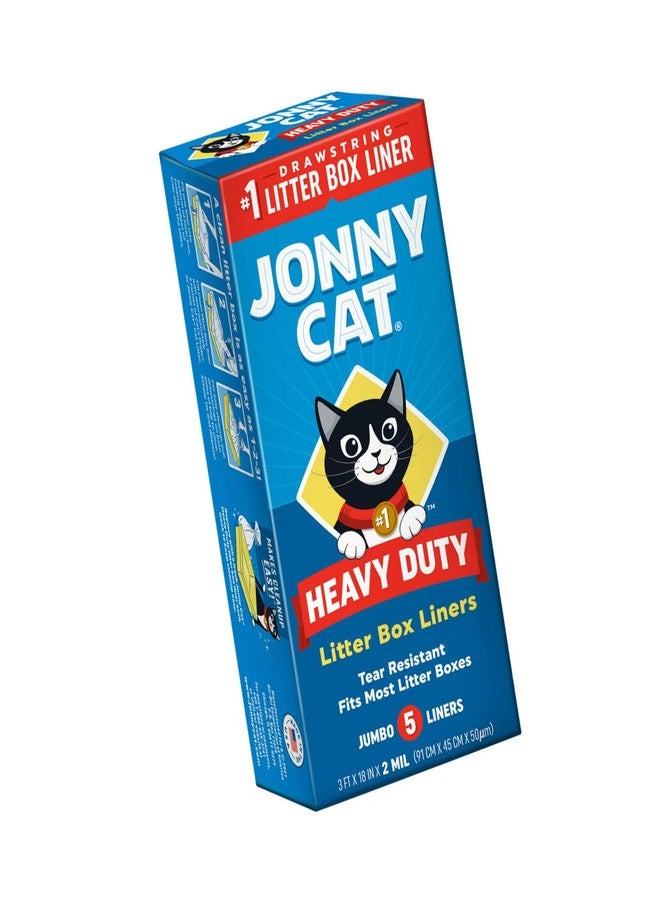 JONNY CAT Litter Box Liners, Heavy Duty Drawstring Liners, Pack of 4 Boxes, 5 Liners per Box, 3 FT X 18 IN, Tear Resistant - Image 3