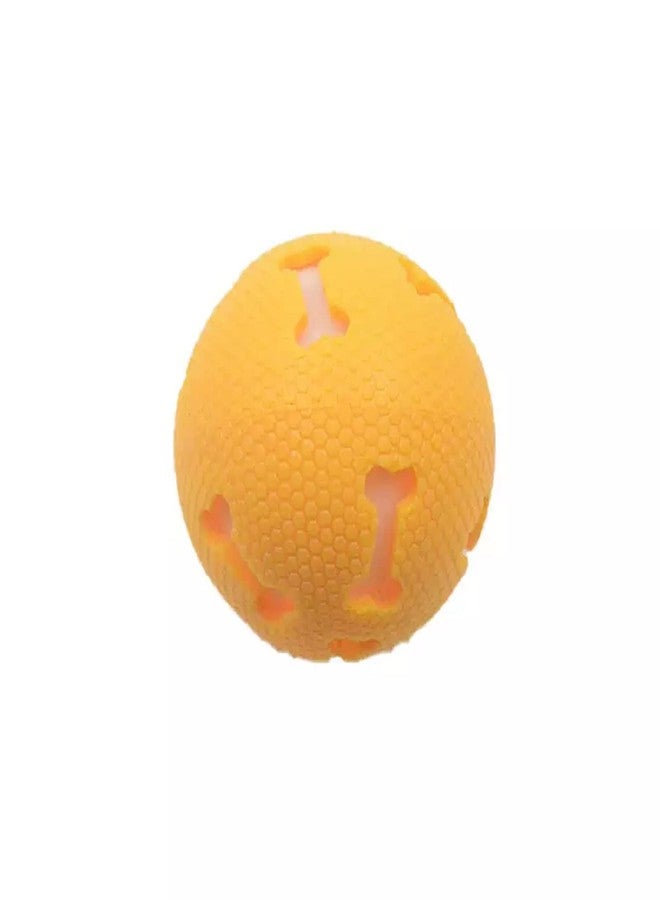 KittuPet Dog Treat Dispenser IQ Ball Large 10cm Treat Dispensing Dog Toy and Ball- Waffle & Sushi Interactive Dog Toys, Dog Puzzle,Dog Food Puzzle, Cat Puzzle Feeder & Cat Slow Feeder(Yellow) - Image 1