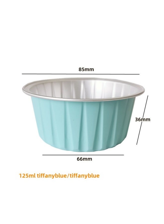 125ml Multi-color Aluminum Foil Baking Cups Heat-resistant Cake Cups Barbecue-ready Tin Foil-Specifications - Image 1