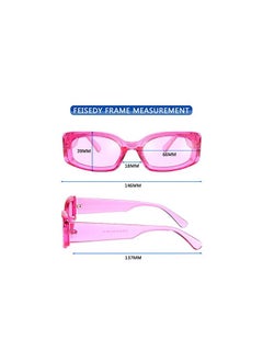 FEISEDY Creative Rectangle Sunglasses Women Fashion Thick Frame UV400 Protection B2462  - Image 4