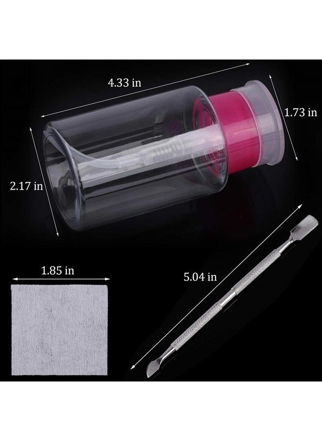 Tbestmax - 960 pcs Lint Free Nail Wipes Cotton Pads Remover to Soak Off Acrylic Gel Nail Polish with Pumb Bottle Dispenser and 1 Cuticle Pusher Tbestmax - Image 1
