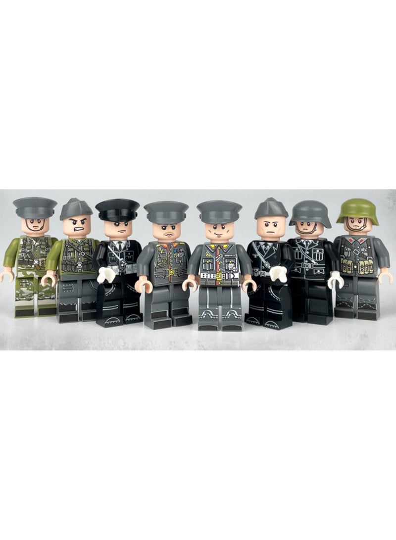 8-Piece Army Soldier Series Building Blocks Minifigures Model Toys Bag Pack  - Image 3