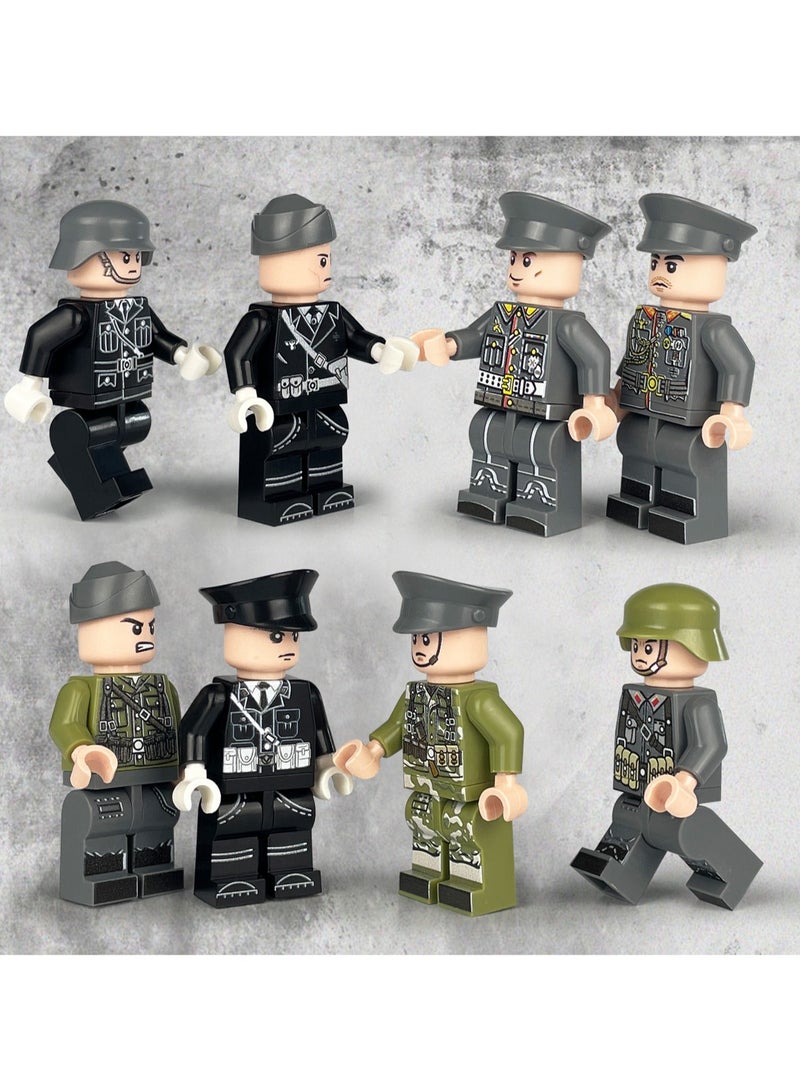 8-Piece Army Soldier Series Building Blocks Minifigures Model Toys Bag Pack  - Image 2