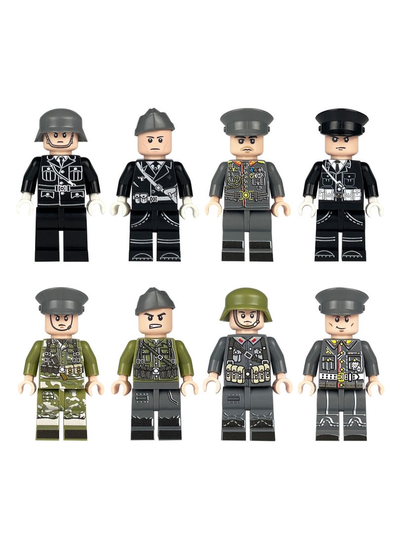 8-Piece Army Soldier Series Building Blocks Minifigures Model Toys Bag Pack  - Image 1