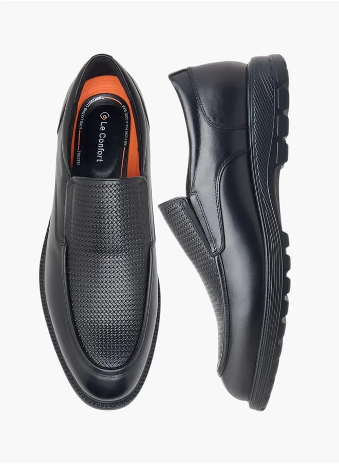 لو كونفورت Men Panelled Slip-On Loafers