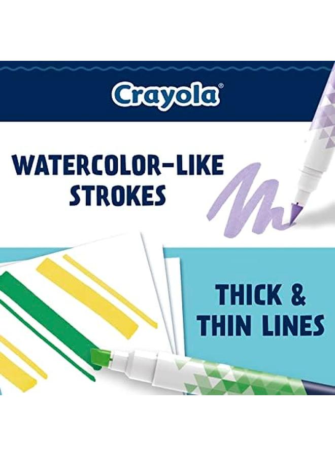 Crayola Dual Chisel Tip And Brush Markers Art Markers Gifts For Teens 12Ct - Image 4