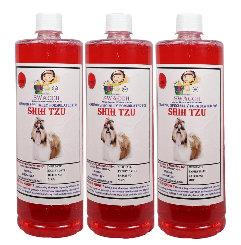 swacch Shih Tzu Dog Shampoo + Paw Shape I Rubber Dog Toy for Training and Interactive I Durable & Safe I Combo Pack I 3 Litre Strawberry - Image 2
