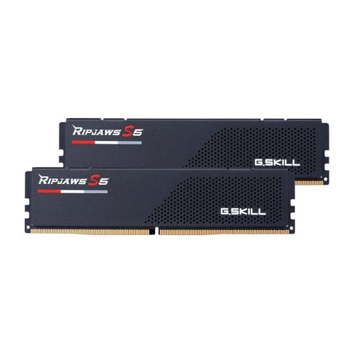 G.SKILL Ripjaws S5 Series DDR5 RAM (Intel XMP 3.0) 64GB (2x32GB) 6000MT/s CL30-40-40-96 1.40V Desktop Computer Memory U-DIMM - Matte Black (F5-6000J3040G32GX2-RS5K) - Image 1