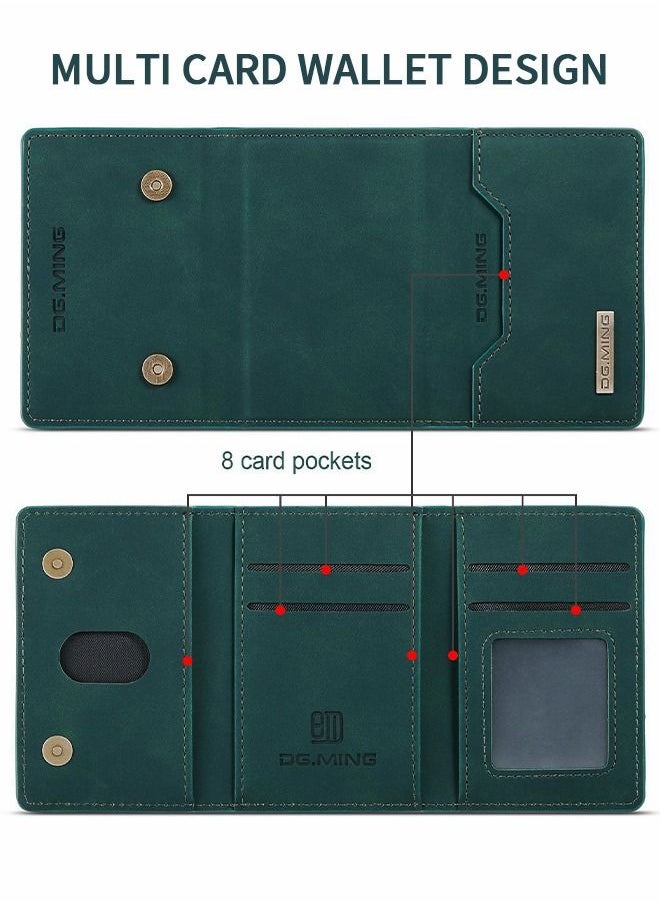 GROIC For iPhone 14 Case,2 in 1 Clutch Wallet Cover,Vintage Slim Leather Case Magnetic Detachable Tri-Fold Wallet Phone Shell,iPhone 14 6.1" Leather Case with Card Holder Pocket Slim Case  - Image 4