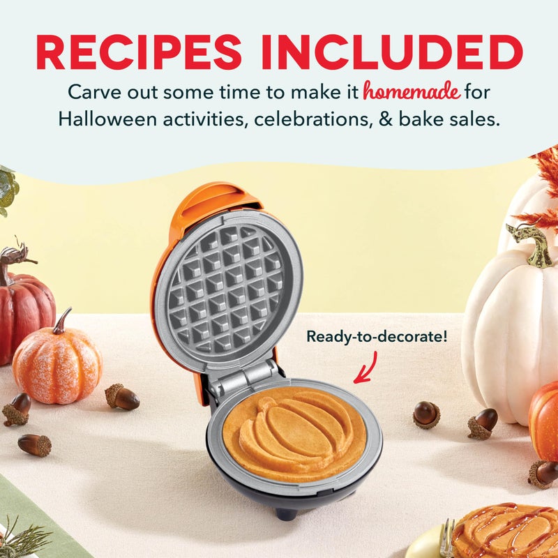 Dash Pumpkin Mini Waffle Maker - Image 3