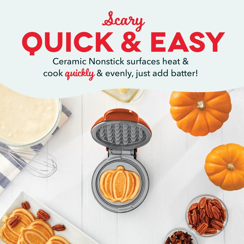 Dash Pumpkin Mini Waffle Maker - Image 4