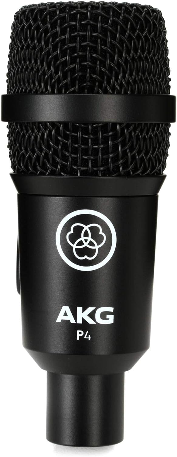 AKG P4 High-Performance Dynamic Instrument Microphone with Integrated Sound Adapter and External Bracket, Cardioid Polar Pattern - Image 1