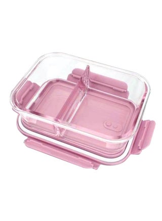 Glass Lunch Box Meal Prep Containers Food Storage Box with Lid Leak-proof Lunch Container Microwavable 1000ML Capacity（Equipped with knife and fork） (Pink-2-compartment) - pzsku/ZA997AECAD5DC5394A608Z/45/_/1698324355/fcff1345-7674-44b1-a52e-9295a4c3d86b