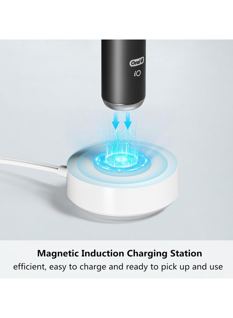 Electric Toothbrush Charger for O-ral B iO7 iO8 iO9 Magnetic Charger Compatible with B-raun O-ral B IO Type 3768 Replacement for Base iO Series 7/8 /9 USB Chargers Powered  - Image 3