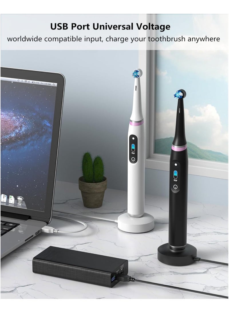 Electric Toothbrush Charger for O-ral B iO7 iO8 iO9 Magnetic Charger Compatible with B-raun O-ral B IO Type 3768 Replacement for Base iO Series 7/8 /9 USB Chargers Powered  - Image 4