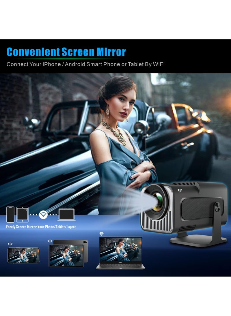 Topleo Portable Projector, HY320 Mini Projector with WiFi and Bluetooth, Support 4K 1080P with Dual-Band WIFI6 BT5.0 Android 11, Smart TV Projector Auto Keystone Correction for Phone/TV Stick/Laptop - Image 4