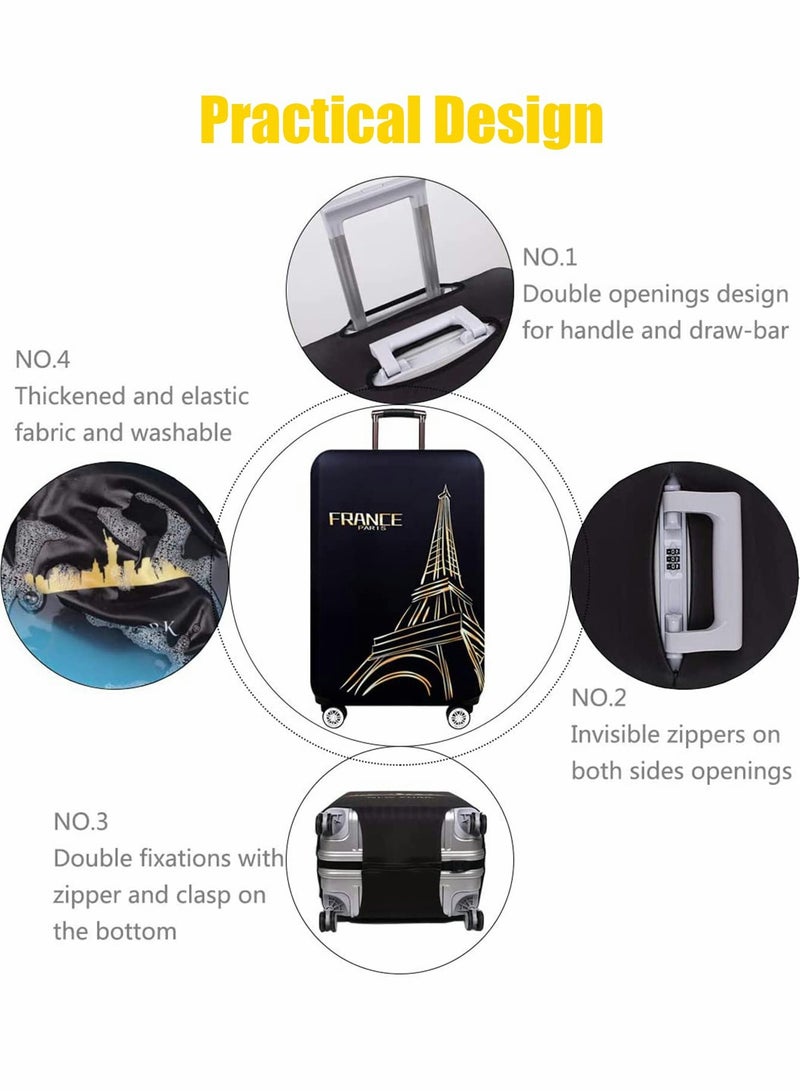 KASTWAVE hickened Luggage Cover, Water proof Travel Gear Luggage Protective Cover, Washable Spandex Suitcase Cover for 25"-28"luggage - Image 3