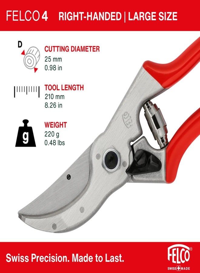 Felco Pruning Shears (F 4) - High Performance Swiss Made One-Hand Garden Pruners - Image 2