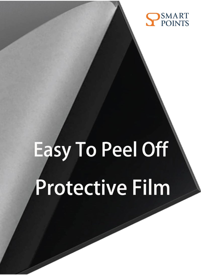 SMARTPOINTS - Pack of 4 Acrylic Sheets Acrylic Glass Black Plate A3 1 mm Thick Acrylic Panels Crystal Clear Plastic Plate Shatter proof Plastic Panels for Crafts, Painting, Home Decoration 42 x 29.7 cm - Image 1