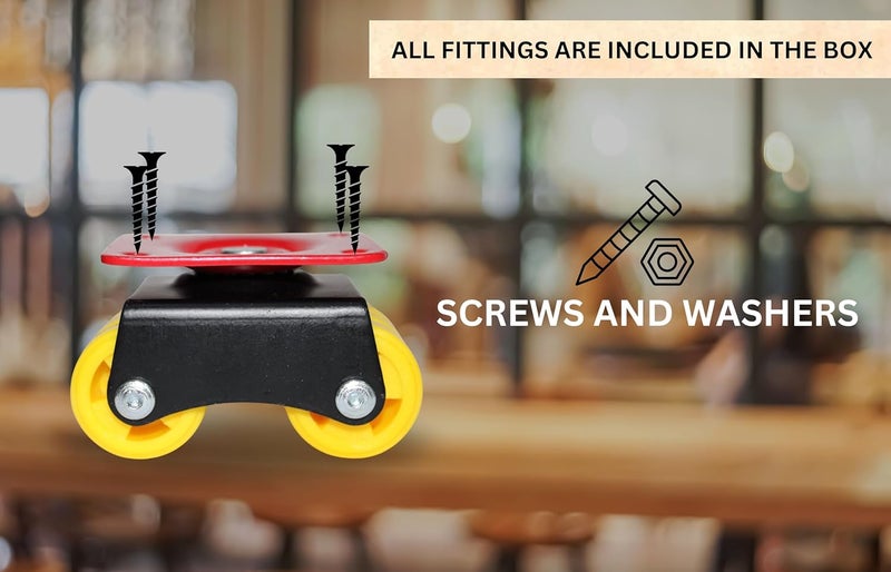 Halsey caster wheels for furniture 360 Degrees Moving Caster Wheel with Bearingwheels for furniture moving Heavy Duty Weight Capacity upto 500600 Kg PACK OF 4 PIECES - Image 4
