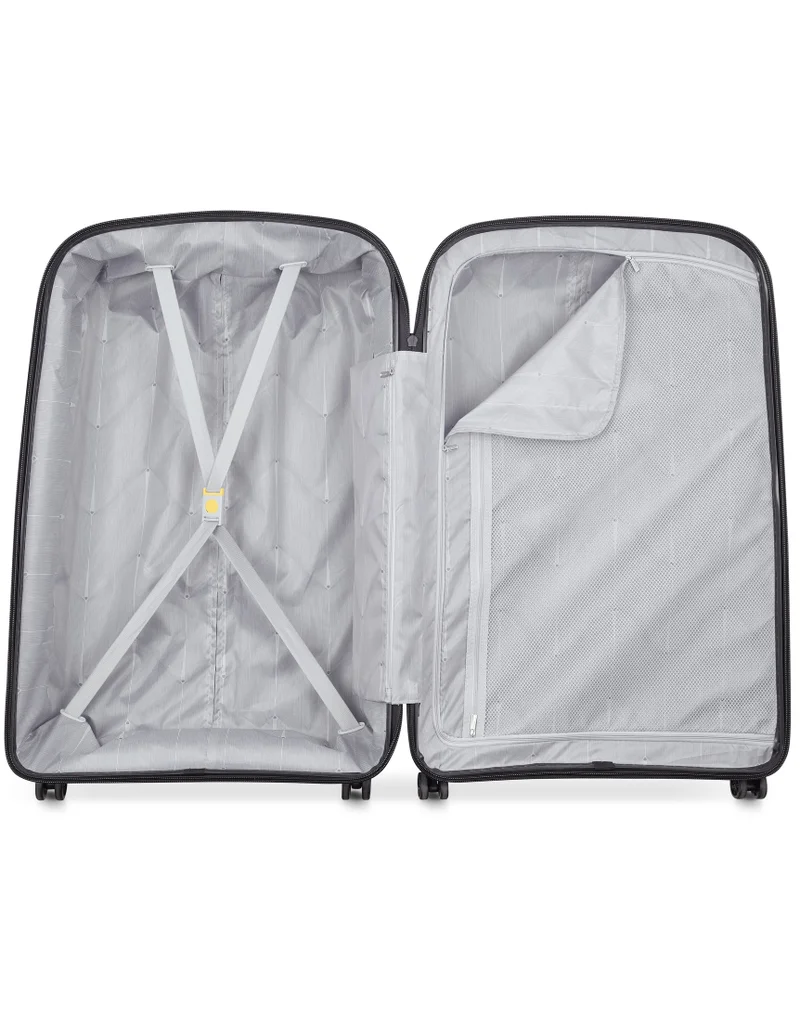 DELSEY Paris Black Delsey Belmont + 83cm Trolley, Check In Size, Black Color, TSA Lock, Inner Mesh Zipper Pocket, Hard Top Polycarbonate Material,8 Wheels, 5 Years International Warranty.  | Best Price UAE