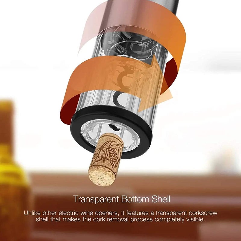 FEELING MALL FEELING MALL Auto Wine Opener Cordless Corkscrew Wine Opener Foil Cutter Wine Bottle Openers Wine Opener Set with Foil Cutter Kitchen Cork Gifts for mom Mothers Day Home bar Cool Kitchen Gadgets - Image 5