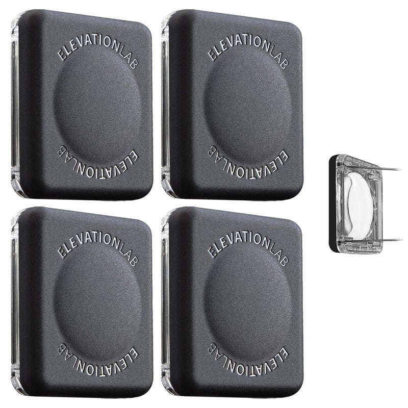 Elevation Lab TagVaultâ„¢ AirTag Dual Pin Discreet (4 Pack) - The Secure AirTag Pin Mount | Low-Profile, Dual Safety Pins | for Luggage, Bags or Jackets, Black - Image 1