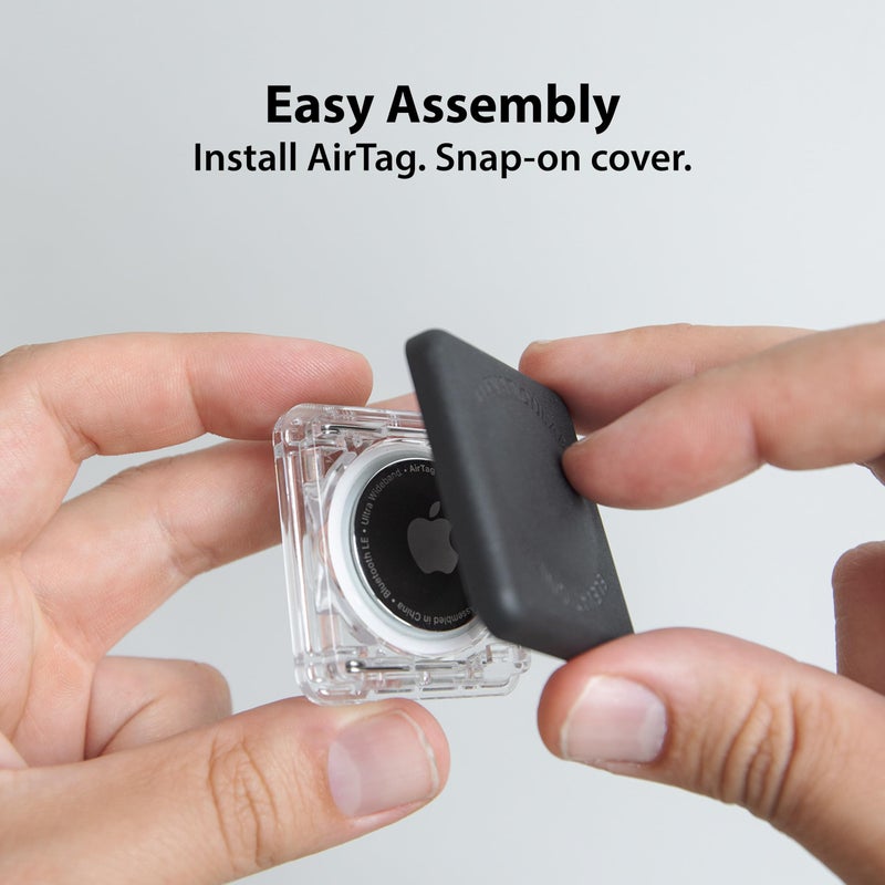 Elevation Lab TagVaultâ„¢ AirTag Dual Pin Discreet (4 Pack) - The Secure AirTag Pin Mount | Low-Profile, Dual Safety Pins | for Luggage, Bags or Jackets, Black - Image 4