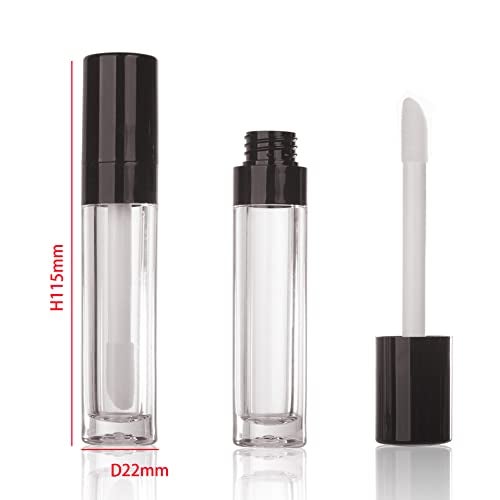 COSIDEA 14pcs empty 8ml big wand lip gloss tube concealer tube packing (Black) - Image 2