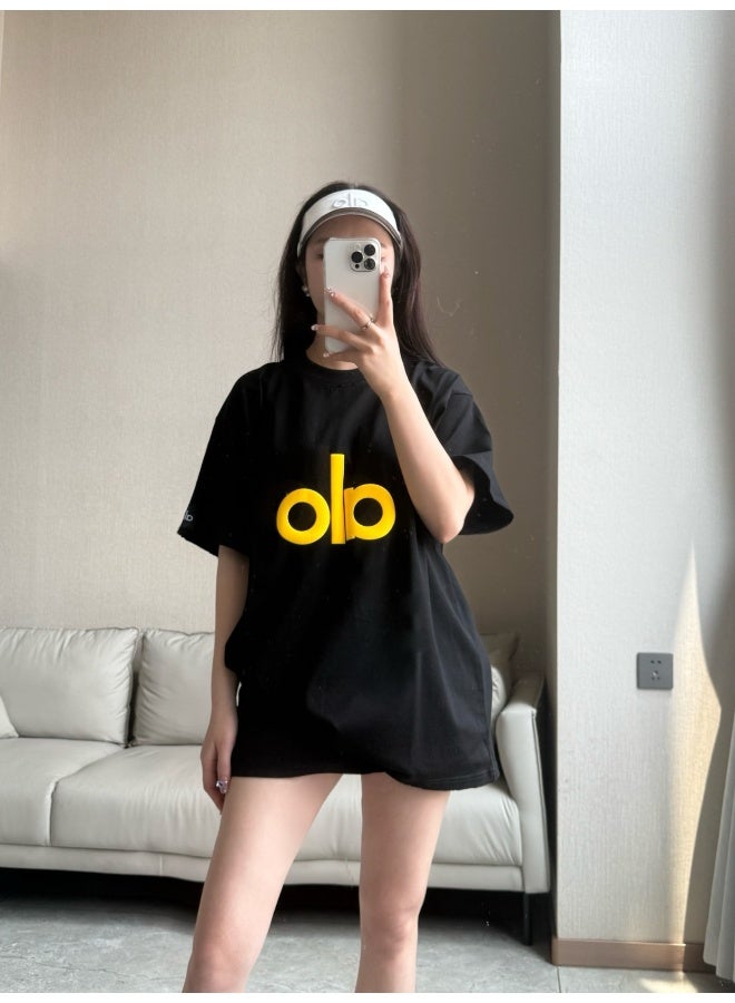 Alo Printed Casual Short Sleeve T-Shirt - Versatile and Stylish