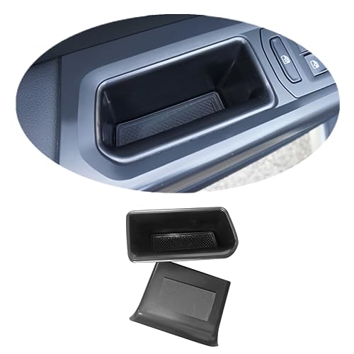 Vesul Front Row Door Organizer Compatible with VW Atlas 2018 2019 2020 2021 2022 2023 Atlas Cross Sport Armrest Storage Box Phone Container Handle Pocket ABS Tray Insert Glove Pallet