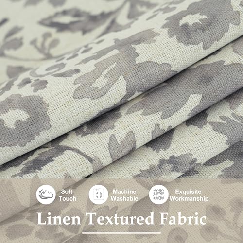 DriftAway Julia Lined Valance Double Layer Thermal Insulated Room Darkening Blackout Valances 3 Inch Rod Pocket Window Valance for Bathroom Living Room 52 Inch by 18 Inch Linen Gray - Image 3