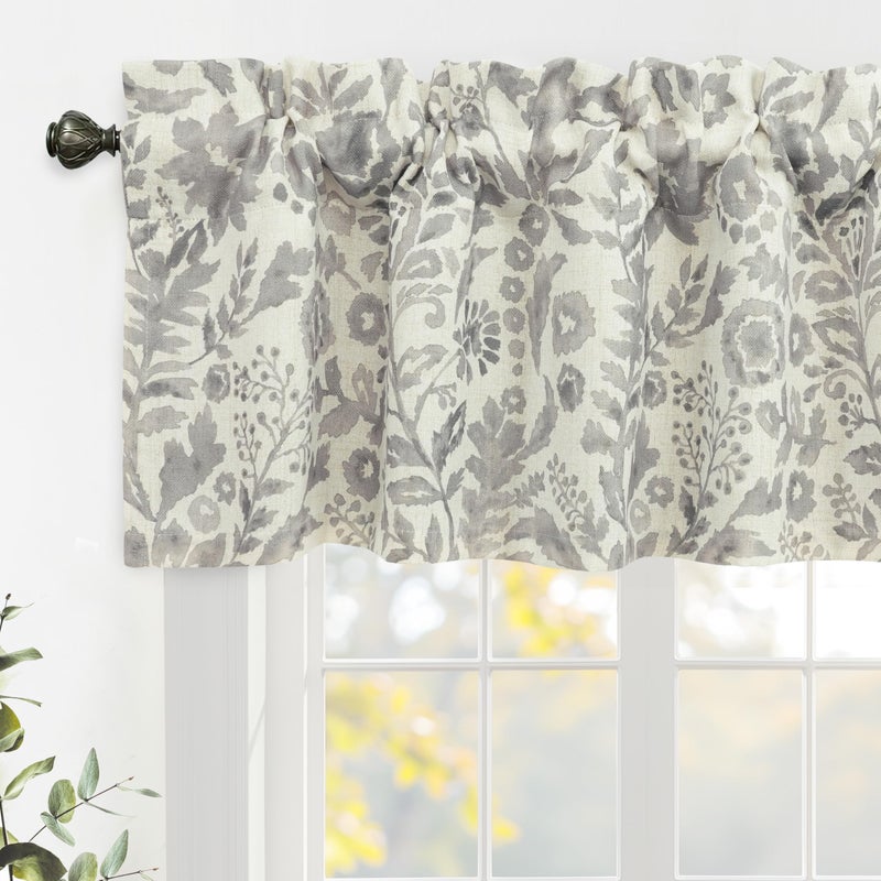 DriftAway Julia Lined Valance Double Layer Thermal Insulated Room Darkening Blackout Valances 3 Inch Rod Pocket Window Valance for Bathroom Living Room 52 Inch by 18 Inch Linen Gray - Image 2