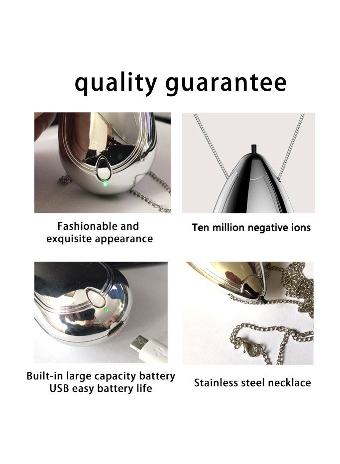 Wearable Air Purifier Necklace,Small Portable Air Purifier,100% No Static Electricity,for Car,Airplane,Office,Bedroom and Travel,Air Ionizer  - Image 4