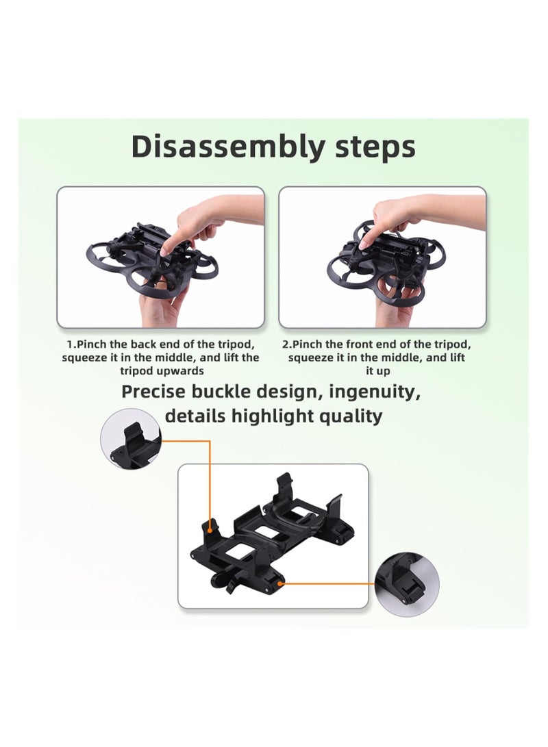 سيوسي ملحقات واقيات معدات الهبوط لطائرة DJI Avata 2 بدون طيار، أرجل تمديد سريعة الفك قابلة للطي، مجموعة أرجل الهبوط لواقيات طائرات DJI Avata 2 بدون طيار  - Image 5