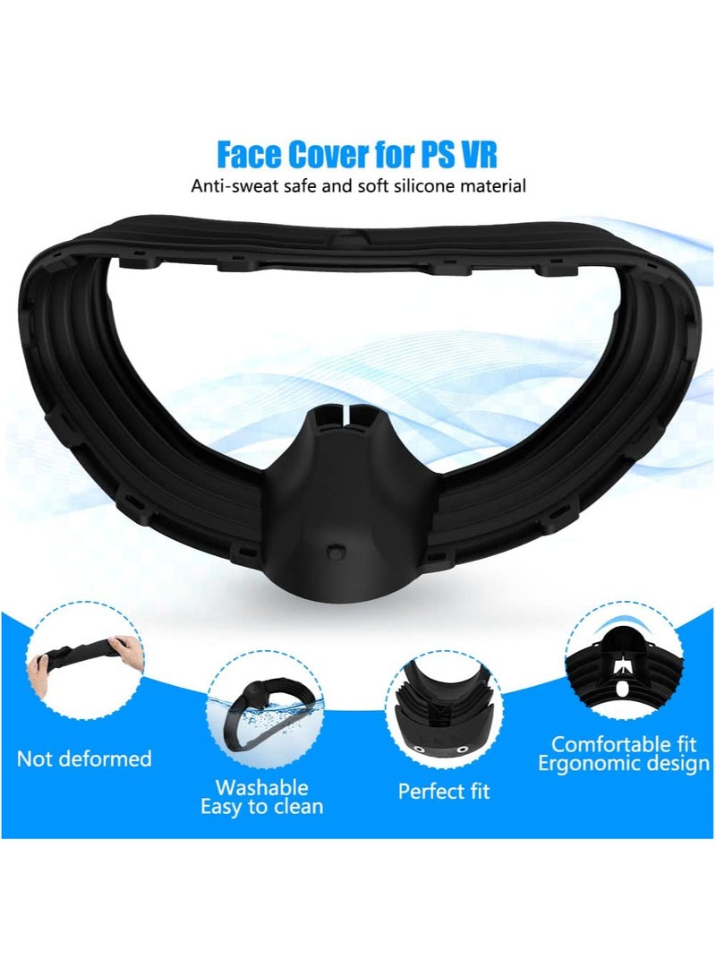 VR Silicone Face Cover and VR Shell Protective Cover Compatible with Playstation VR2 / PSVR2 Accessories, VR Facial Interface Bracket VR Headset Shell Cover for PSVR2 - Image 4