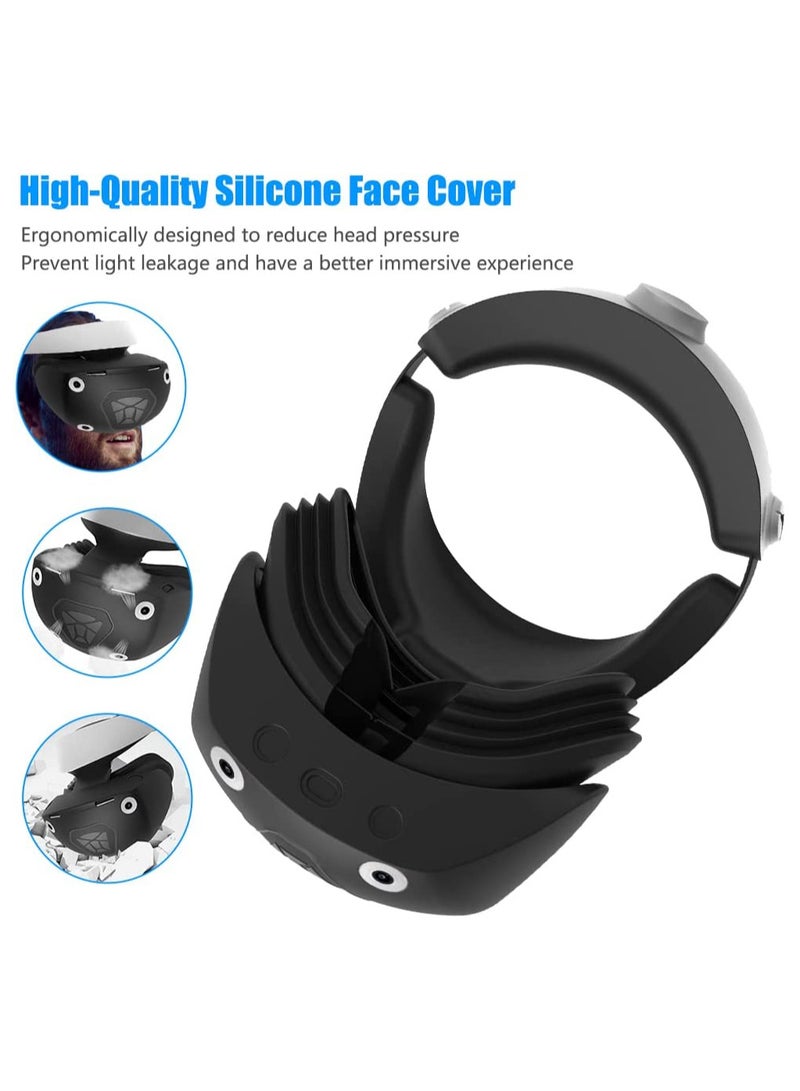 VR Silicone Face Cover and VR Shell Protective Cover Compatible with Playstation VR2 / PSVR2 Accessories, VR Facial Interface Bracket VR Headset Shell Cover for PSVR2 - Image 2