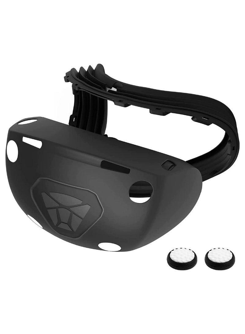 VR Silicone Face Cover and VR Shell Protective Cover Compatible with Playstation VR2 / PSVR2 Accessories, VR Facial Interface Bracket VR Headset Shell Cover for PSVR2 - Image 1