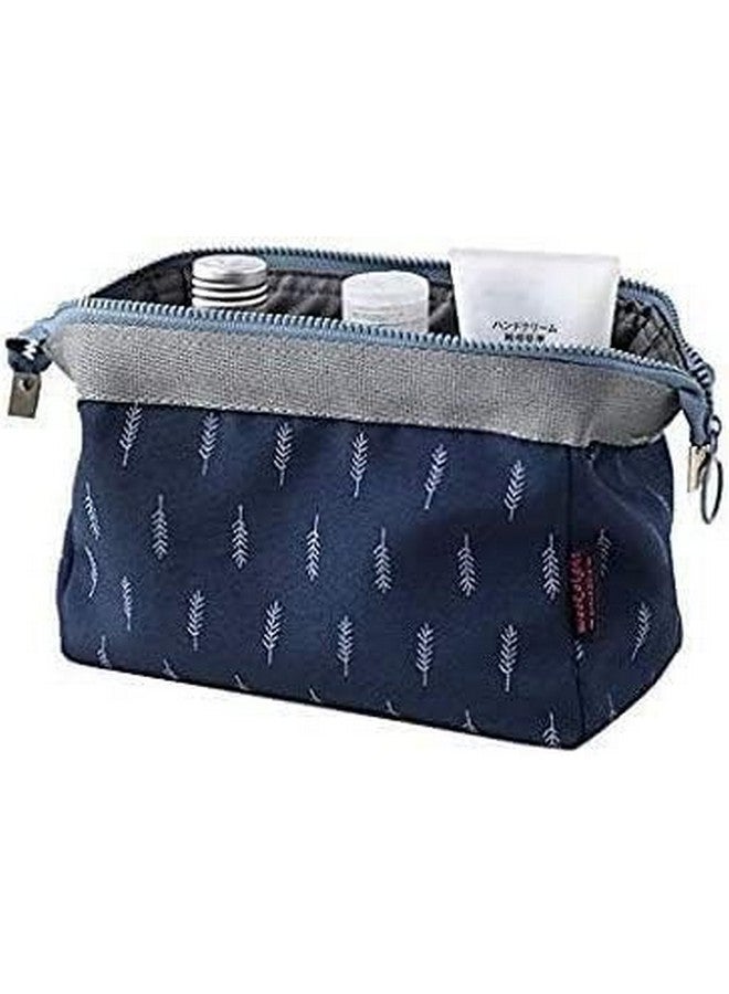 EAFTOS Unisex Travel Toiletry & Makeup Organizer Bag - 12cm Compact Pouch for Grooming, Shaving, Cosmetics & Essentials - Lightweight, Durable & Perfect (2, Navy Blue & Sky Blue) - Image 3