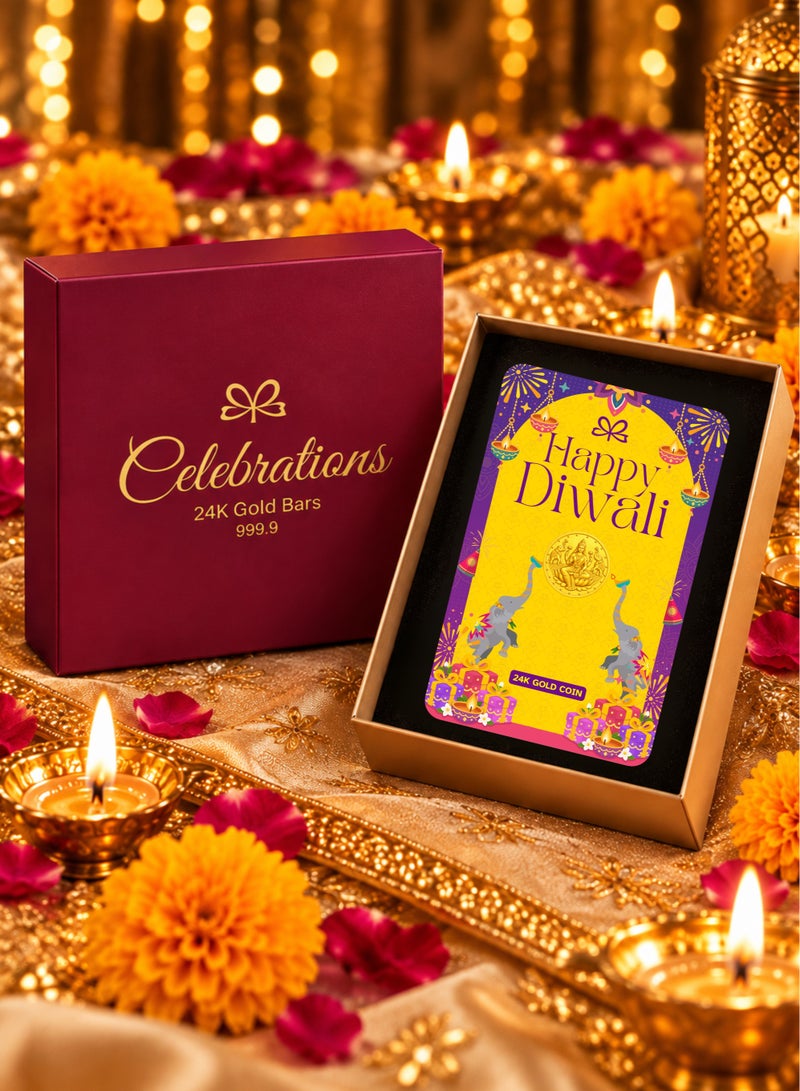 Celebrations Gold - Diwali 0.5g Coin - 24K 999.9 Pure Gold - 2026 - Image 4