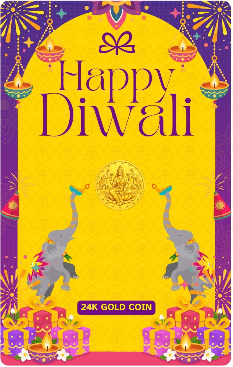 Celebrations Gold - Diwali 0.5g Coin - 24K 999.9 Pure Gold - 2026 - Image 1
